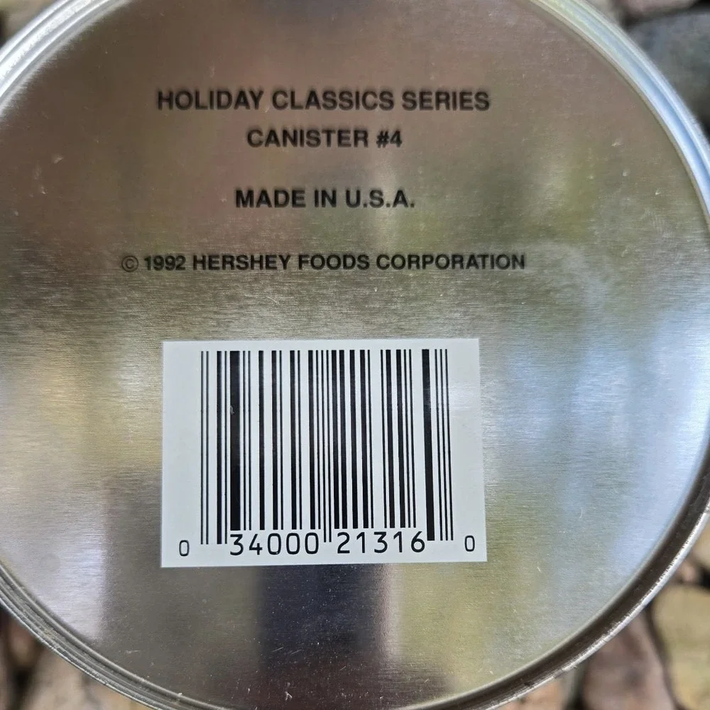 Vintage Hershey's‎ Miniatures Holiday Classics Canister #4 Christmas 1992